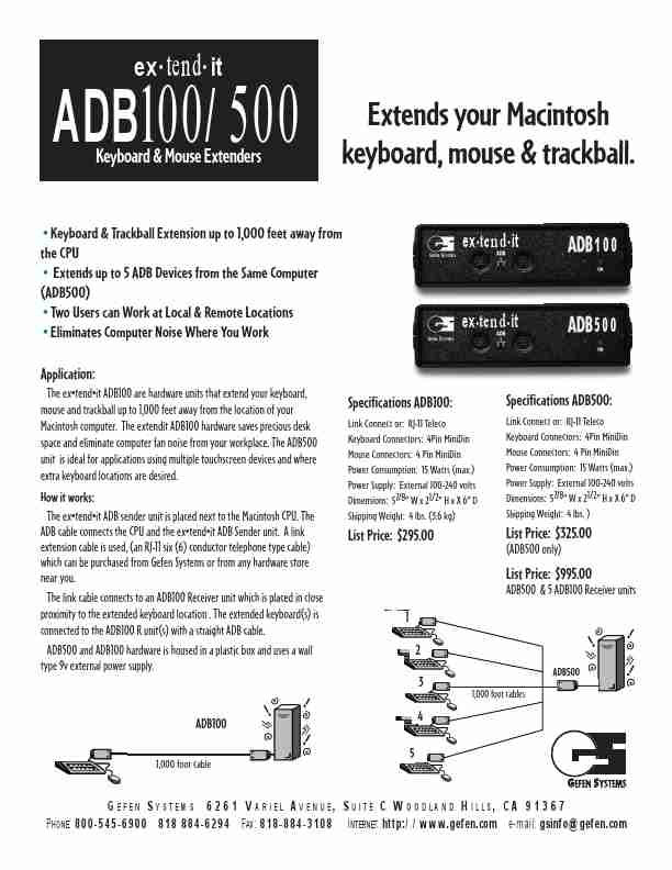 GEFEN SYSTEMS EX-TEND-IT ADB100-page_pdf